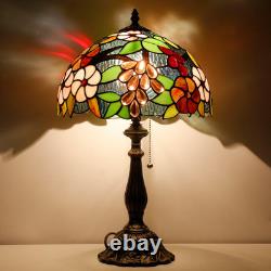 Tiffany Lamp Stained Glass Purple Grape Style Table Lamp Desk Reading Light 12X1