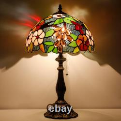 Tiffany Lamp Stained Glass Purple Grape Style Table Lamp Desk Reading Light 12X1