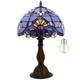 Tiffany Lamp Stained Glass Table Lamp 12x12x18 Inches Blue Purple Baroque Sty