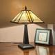 Tiffany Lamp Stained Glass Table Lamp 12x12x19 Inches Cream Color Style Desk