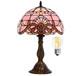 Tiffany Lamp Stained Glass Table Lamp 18inch Pink Baroque Style Lavender Bedside