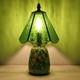 Tiffany Lamp Stained Glass Table Lamp 7x7x12 Inch Green Water Ripple Mini Nig