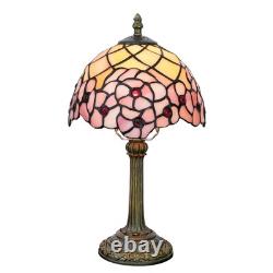 Tiffany Lamp Stained Glass Table Lamp 8X8X14 Inches Desk Reading Light Decor