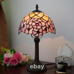 Tiffany Lamp Stained Glass Table Lamp 8X8X14 Inches Desk Reading Light Decor