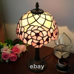 Tiffany Lamp Stained Glass Table Lamp 8X8X14 Inches Desk Reading Light Decor