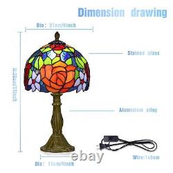 Tiffany Lamp Stained Glass Table Lamp 8X8X14 Inches Home Office Reading Desk