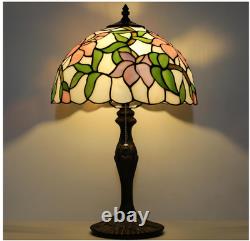 Tiffany Lamp Stained Glass Table Lamp Bedside Reading Lamp 19 Pink Flower Style