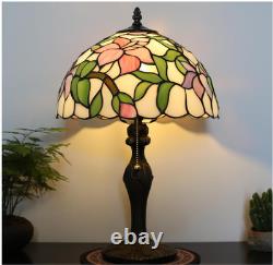 Tiffany Lamp Stained Glass Table Lamp Bedside Reading Lamp 19 Pink Flower Style
