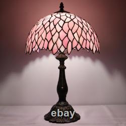 Tiffany Lamp Stained Glass Table Lamp Bedside Reading Light W12H19 Inches