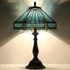 Tiffany Lamp Stained Glass Table Lamp Bedside Reading Light W12h19 Inches Missi