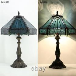 Tiffany Lamp Stained Glass Table Lamp Bedside Reading Light W12H19 Inches Missi