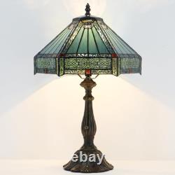Tiffany Lamp Stained Glass Table Lamp Bedside Reading Light W12H19 Inches Missi
