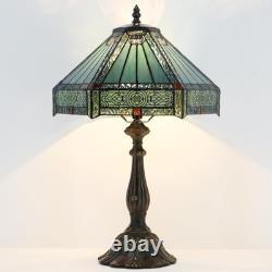 Tiffany Lamp Stained Glass Table Lamp Bedside Reading Light W12H19 Inches Missi