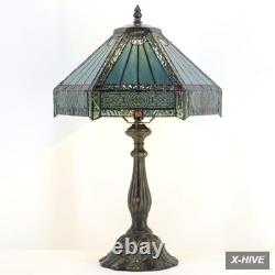 Tiffany Lamp Stained Glass Table Lamp Bedside Reading Light W12H19 Inches Missi