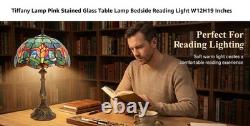 Tiffany Lamp Stained Glass Table Lamp Bedside Reading Light W12H19 Inches, Tulip Tiffany Lamp Stained Glass Table Lamp Bedside Reading Light W12H19 Inches, Tulip