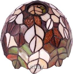 Tiffany Lamp Stained Glass Table Lamp Maple Leaf Desk Reading Light 8X10X21 Inch