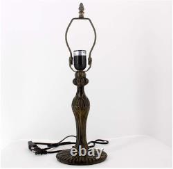 Tiffany Lamp Stained Glass Table Lamp Red Wisteria Style Desk Bedside Read Light
