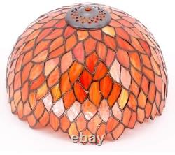 Tiffany Lamp Stained Glass Table Lamp Red Wisteria Style Desk Bedside Read Light