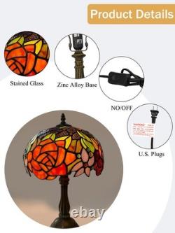Tiffany Lamp Stained Glass Table Lamp Style Art Glass Desk Lamp 16 Inch Tall