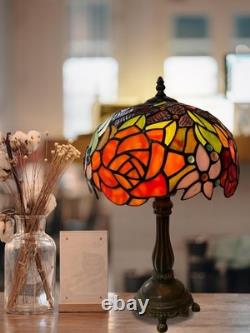 Tiffany Lamp Stained Glass Table Lamp Style Art Glass Desk Lamp 16 Inch Tall