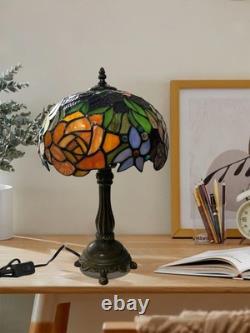 Tiffany Lamp Stained Glass Table Lamp Style Art Glass Desk Lamp 16 Inch Tall
