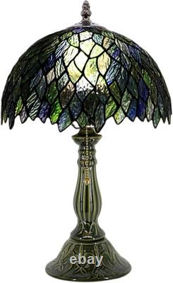 Tiffany Lamp Stained Glass Table Lamps Multicolor Leafage Style Desk Lamp 12X12X