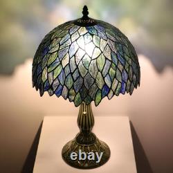Tiffany Lamp Stained Glass Table Lamps Multicolor Leafage Style Desk Lamp 12X12X