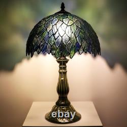 Tiffany Lamp Stained Glass Table Lamps Multicolor Leafage Style Desk Lamp 12X12X