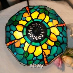 Tiffany Lamp Style Stained Glass Table Lamp Teal Dragonfly Green Bedroom Beds