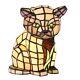 Tiffany Lovely Cat Table Lamp Handmade Stained Glass Animal Night Light, Accen