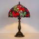 Tiffany Maple Leaf Stained Glass Table Lamp 12 Vintage Bedside Reading Light