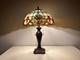 Tiffany Mediterranean Baroque Style Dome Shape Stained Glass Table Lamp 24 Tall