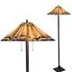 Tiffany Mission Floor Lamp 65 Tall Vintage Stained Glass Standing Light Fixture