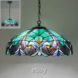 Tiffany Pendant Light Fixture Hanging Lamp Stained Glass Chandelier Ceiling Lamp