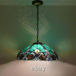 Tiffany Pendant Light Fixture Hanging Lamp Stained Glass Chandelier Ceiling Lamp