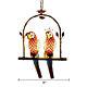 Tiffany Pendant Light Stained Glass 2 Parrots Chandelier Hanging Ceiling Lamp