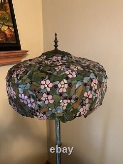 Tiffany Reproduction Cherry Blossom Stained Glass Lamp Shade 22