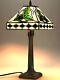 Tiffany Round Celtic Table Lamp Stained Glass Lamp St Patrick's Day Decor Iri