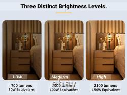 Tiffany Stained Glass 3-Way Table Lamp Yellow Sunflower LED Bulb Bedroom Room