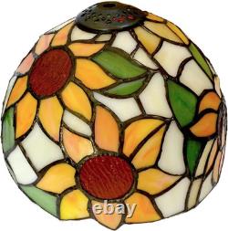 Tiffany Stained Glass 3-Way Table Lamp Yellow Sunflower LED Bulb Bedroom Room