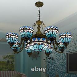 Tiffany Stained Glass Chandelier Living Room Ceiling Light Pendant Lamp Fixture
