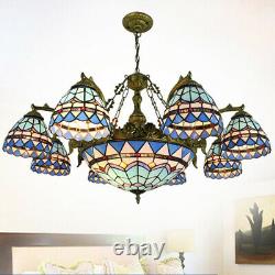 Tiffany Stained Glass Chandelier Living Room Ceiling Light Pendant Lamp Fixture
