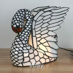 Tiffany Stained Glass Creative Swan Table Lamps Lampshade Night Lighting Gift