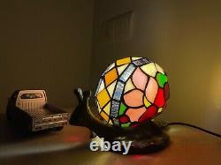 Tiffany Stained Glass Deer Snail Table Lamp Night Lighting Home Decoration Gifts