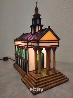 Tiffany Stained Glass Table Lamp Church (No. 1653) by New Lite Source
