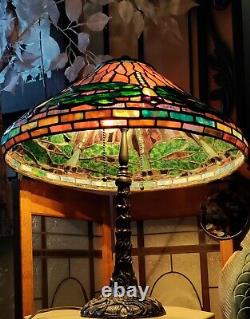 Tiffany Studio Dragonfly lamp exquisite stained glass reproduction Free SHIP