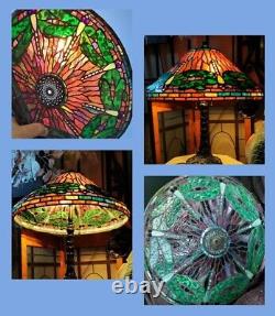 Tiffany Studio Dragonfly lamp exquisite stained glass reproduction Free SHIP