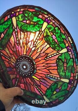 Tiffany Studio Dragonfly lamp exquisite stained glass reproduction Free SHIP