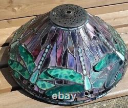 Tiffany Studio Dragonfly lamp exquisite stained glass reproduction Free SHIP