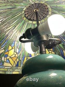 Tiffany Studio Reproduction Long Stem Daffodil Stained Glass Lamp